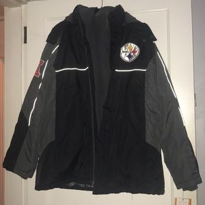 NEW NFL Pittsburgh Steelers stadium 3 in 1 jacket coat